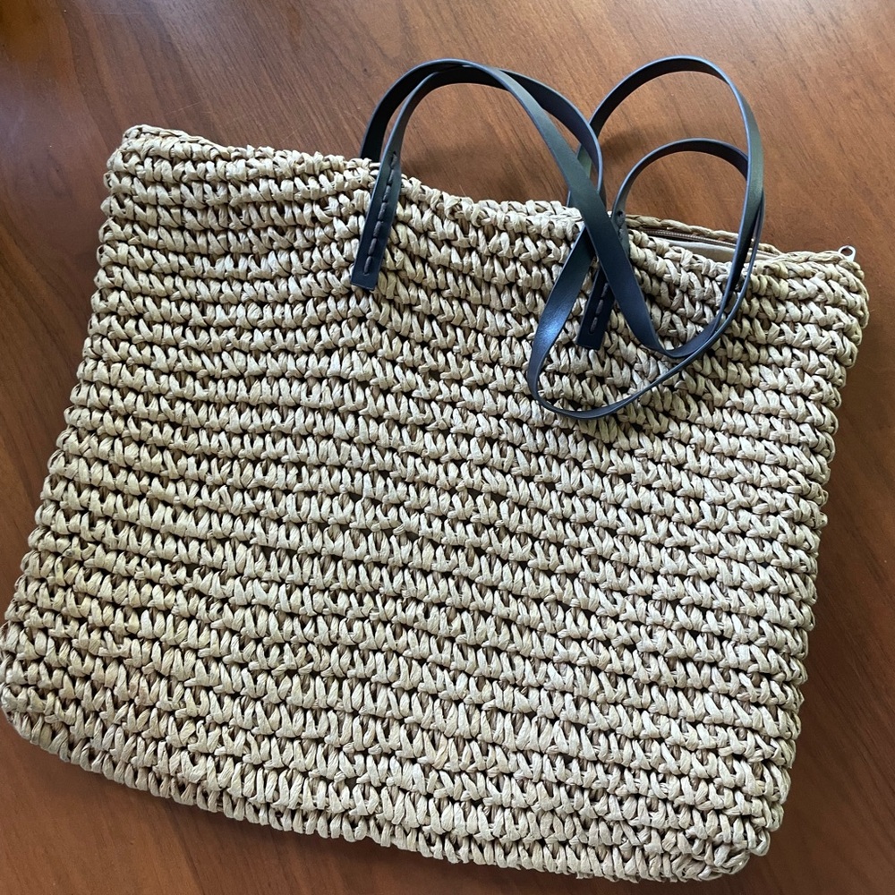 Classic Straw Woven Tote Bag